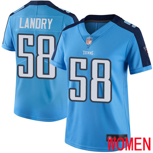 Tennessee Titans Limited Light Blue Women Harold Landry Jersey NFL Football #58 Rush Vapor Untouchable->women nfl jersey->Women Jersey